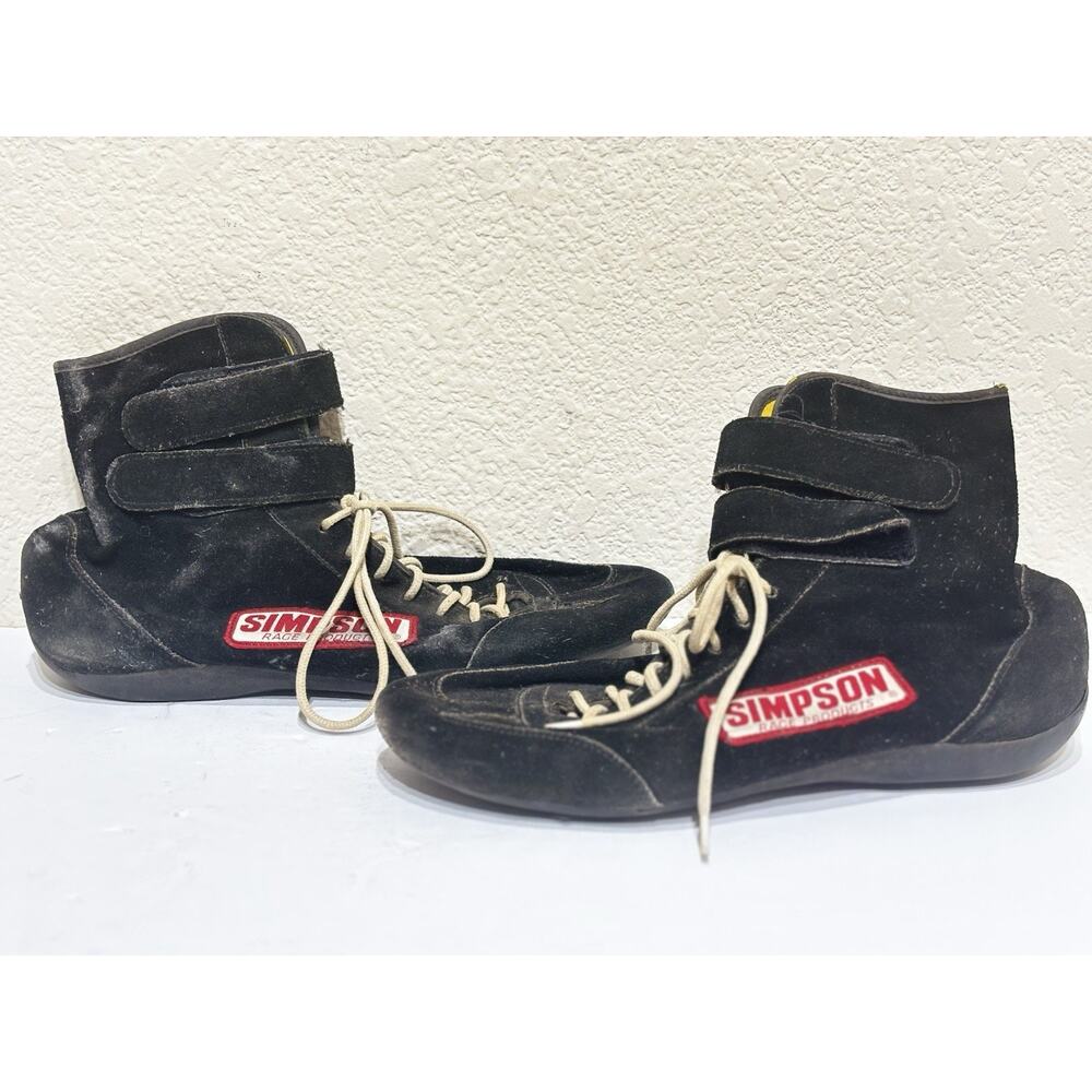 Vintage Simpson Racing Driving Shoes Black Size 9